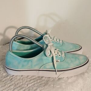 Vans Teal Blue Tie Dyed Women's Sneakers